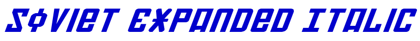 Soviet Expanded Italic 字体